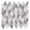 Andova Tiles SAMPLE Channing Elongated Hex 1 x 25 Marble Honeycomb Mosaic Wall  Floor Tile SAM-ANDCHA134 - alternate 10